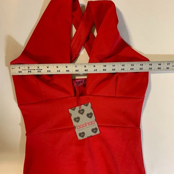 Boohoo Women's Jasmine Cross Over Sleeveless Bodycon‎ Dress Size 6 NWT - Picture 12 of 15
